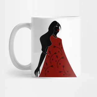 Lady in Red Mug